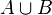 \textstyle A\cup B