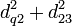 d_{q2}^{2}+d_{23}^{2}