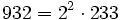  932=2^2 \cdot  233