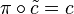 \pi\circ \tilde{c}=c