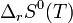 \Delta_r S^0(T)~