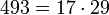 493 = 17 \cdot  29