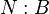 N:B\,\!