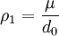 \rho_1 =\frac{\mu}{d_0}
