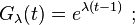 G_{\lambda}(t)=e^{\lambda(t-1)}\ ;