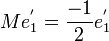 Me_1^'=\frac{-1}{2}e_1^'