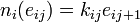 n_i(e_{ij})=k_{ij}e_{ij+1}\;