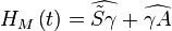  H_{M}\left(t\right)=\widehat{\tilde{S}\gamma}+\widehat{\gamma A}