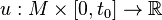 u : M \times [0,t_0] \to \mathbb R