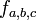 f_{a, b, c}\,