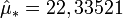 \hat\mu_\ast =22,33521