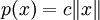 p(x)=c\|x\|
