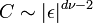 C\sim|\epsilon|^{d\nu-2}~