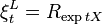 \xi^L_t = R_{\exp tX}