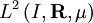 L^2\left(I,\mathbf R,\mu \right)