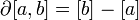 \partial[a,b] = [b]-[a]