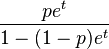 \frac{pe^t}{1-(1-p) e^t}\!