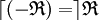  \lceil  ( - \mathfrak{R} ) =  \rceil \mathfrak{R} \,