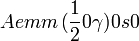 Aemm\,(\frac{1}{2}0\gamma)0s0