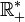 \mathbb{R}_{+}^{*} \,