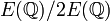 E({\mathbb Q})/2E({\mathbb Q})
