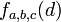 f_{a, b, c}( d)\,