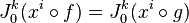 J^k_0(x^i\circ f)=J^k_0(x^i\circ g)