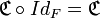  \mathfrak{C} \circ Id_F = \mathfrak{C} 