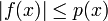 |f(x)|\leq p(x)