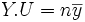 Y.U = n\overline{y}