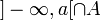 ]-\infty,a[\cap A