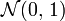 \mathcal{N}(0,\, 1)