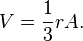 V = {1\over 3}rA.
