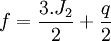f=\frac{3.J_2}2+\frac{q}2