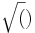 \sqrt()\,