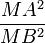 \frac{MA^2}{MB^2}