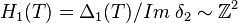 H_1(T)=\Delta_1(T)/Im\; \delta_2\sim \Z^2
