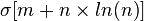 \sigma [m+n\times ln(n)]