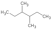 Représentations du 3,4-diméthylhexane