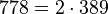  778=2 \cdot  389