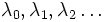 {\lambda}_0, {\lambda}_1, {\lambda}_2 \dots\,