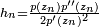 \scriptstyle{h_n = \frac{p(z_n) p''(z_n)}{2 p'(z_n)^2}}