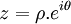 z = \rho.e^{i\theta} \,