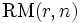 \mathrm{RM}(r,n)~