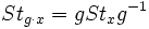 St_{g\cdot x} = g St_x g^{-1}