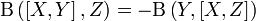 \Beta \left( \left[ X,Y \right],Z \right) = - \Beta \left( Y ,\left[ X,Z \right] \right)