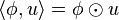 \langle \phi, u \rangle = \phi \odot u