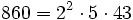 860=2^2 \cdot  5 \cdot  43