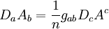 D_a A_b = \frac{1}{n} g_{ab} D_c A^c