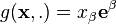  g(\mathbf {x}, .)=x_{\beta} \mathbf {e^{\beta}}